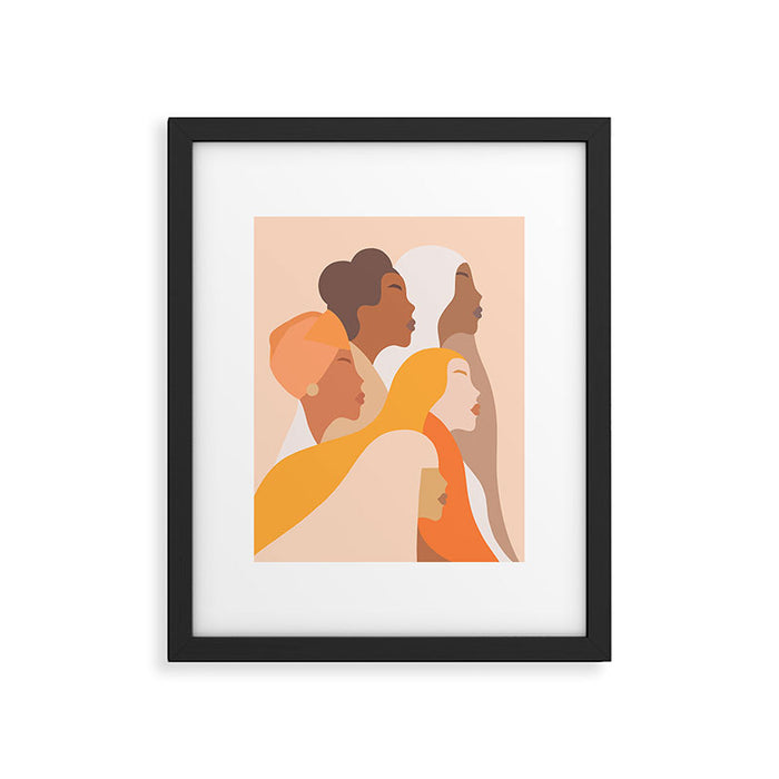 Girl Power - Strong womenâs Portrait 1. Neutral Framed Art Print Gallery Image 1