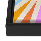 Good Vibes Only - Retro colourful Sunburst  Framed Canvas Print Gallery Image 3