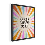 Good Vibes Only - Retro colourful Sunburst  Framed Canvas Print Gallery Image 2