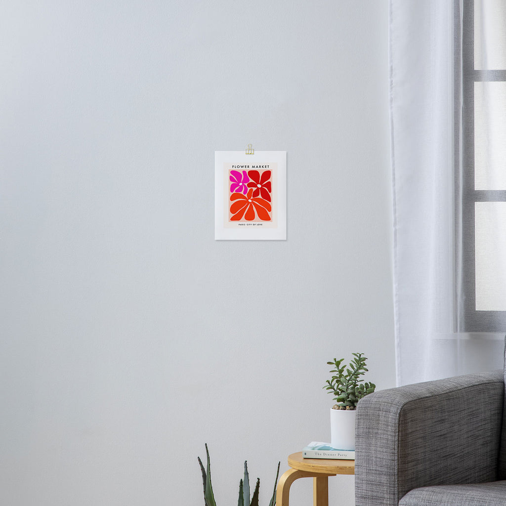 Groovy flower market from city of love Art Print Gallery Image 3