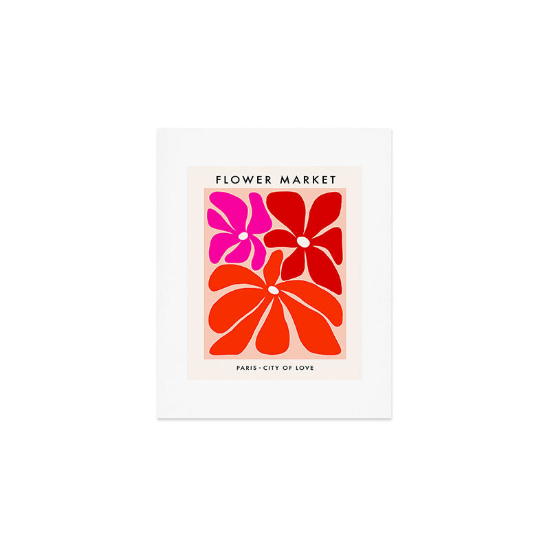 Groovy flower market from city of love Art Print Gallery Image 1