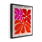 Groovy flower market from city of love Framed Canvas Print Gallery Image 2