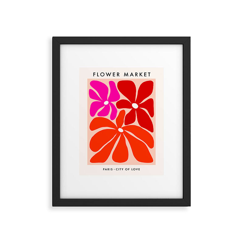 Groovy flower market from city of love Framed Art Print Gallery Image 5
