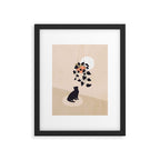 Hanging out with you forever - Cat, Plant and Moon Framed Art Print Gallery Image 5
