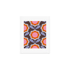 HELLO BOLD RETRO DAISY FLOWERS PATTERN IN BLOOM 3. BROWN Art Print Gallery Image 1