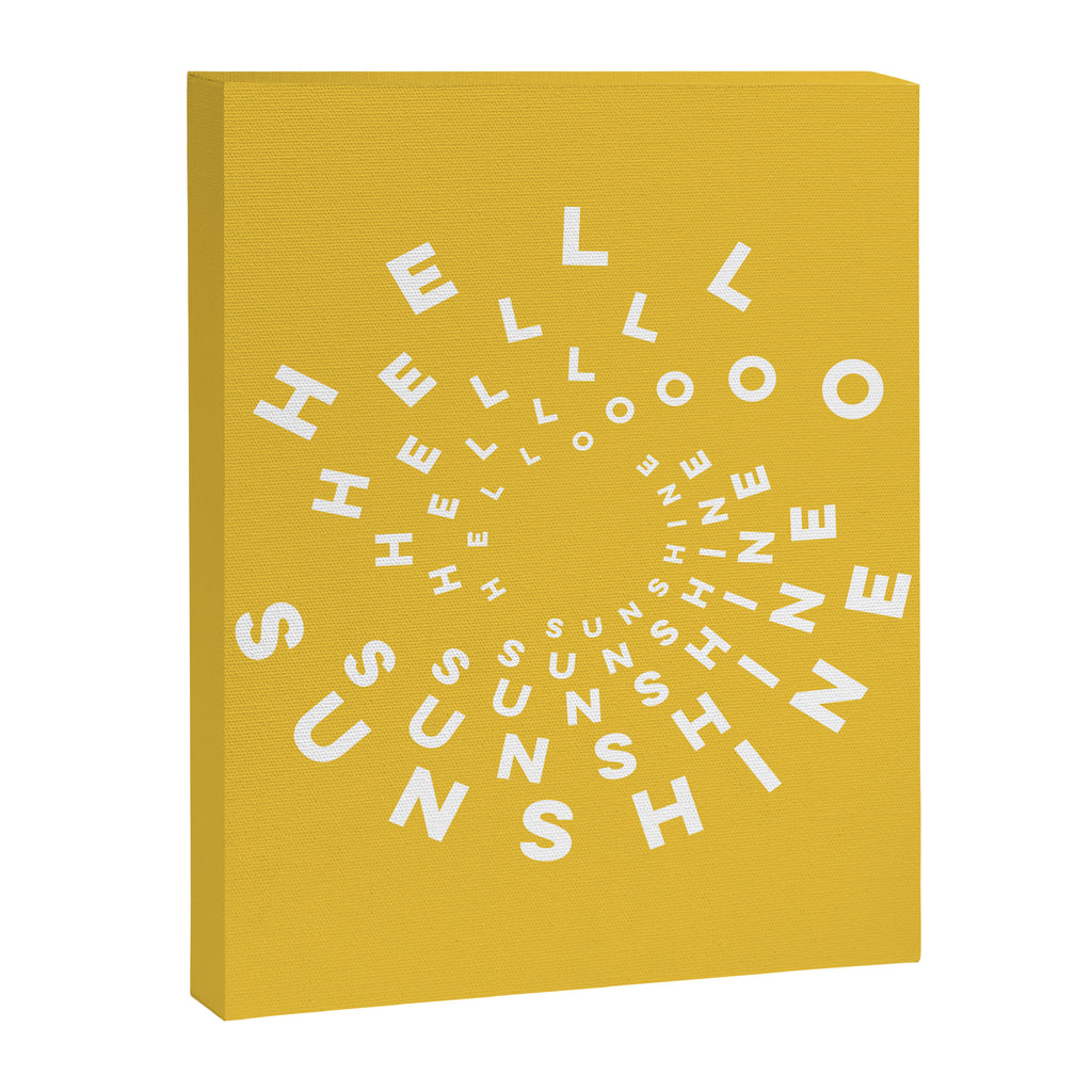 Hello Sunshine #positivity #typography Canvas Print Gallery Image 8
