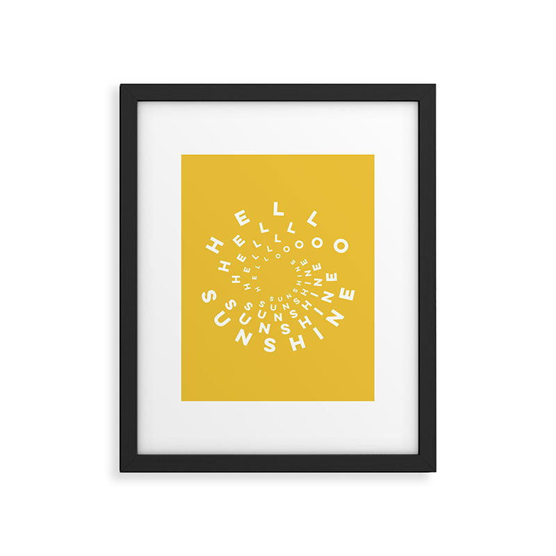 Hello Sunshine #positivity #typography Framed Art Print Gallery Image 6