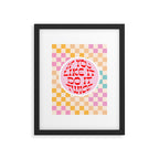 If you like it... Retro and  Fun words on checks  Framed Art Print Gallery Image 5