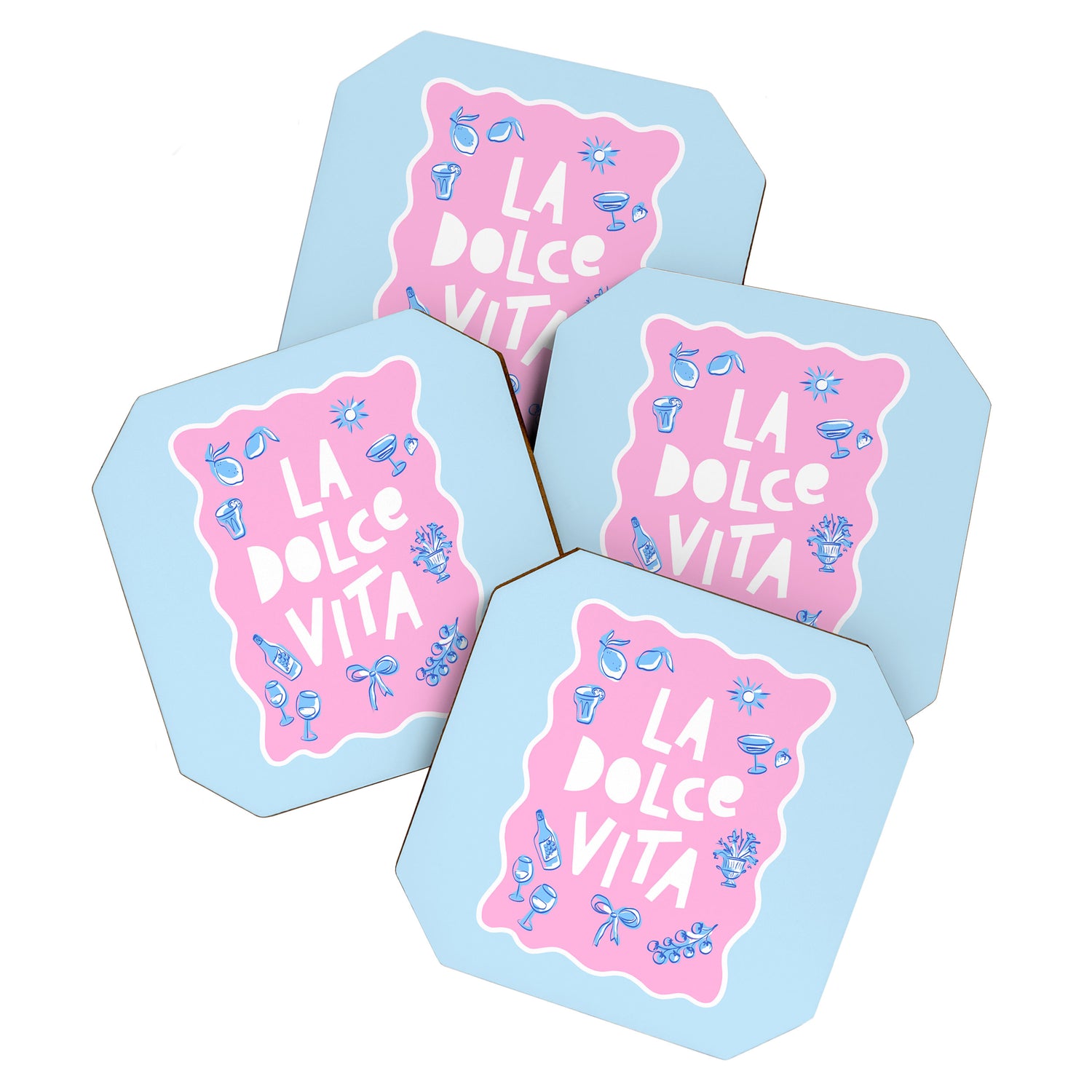 La Dolce Vita Summer Sketches Italian Style Coaster Gallery Image 1