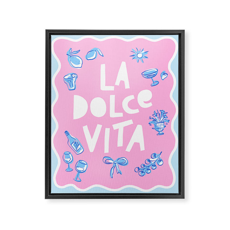 La Dolce Vita Summer Sketches Italian Style Framed Canvas Print Gallery Image 6