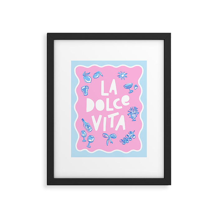 La Dolce Vita Summer Sketches Italian Style Framed Art Print Gallery Image 1