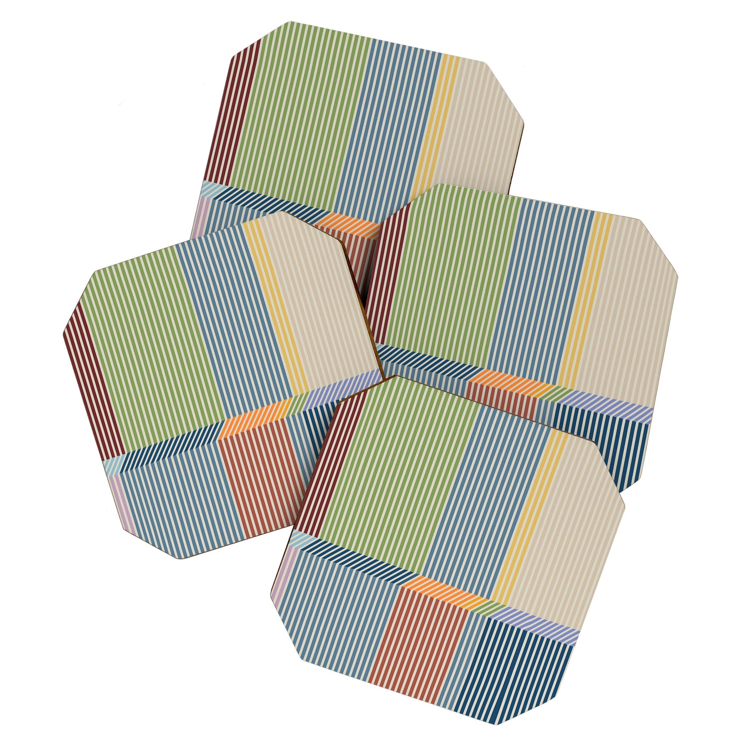 Linear Bauhaus Pattern 1 Coaster Gallery Image 1