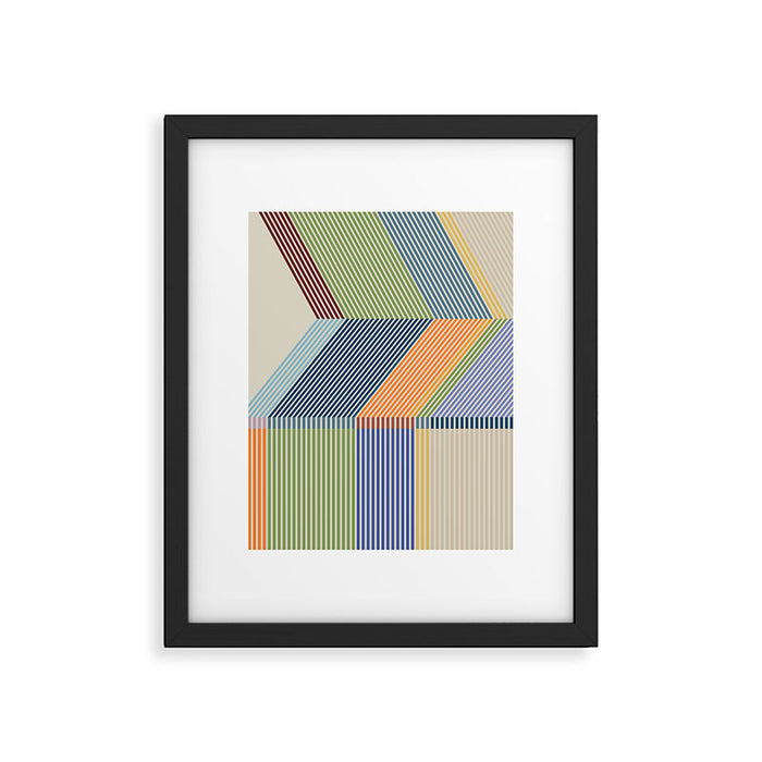 Linear Bauhaus Pattern 2 Framed Art Print Gallery Image 1
