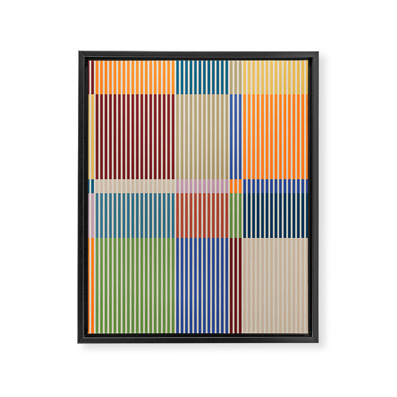 Linear Bauhaus Pattern 3. Framed Canvas Print Gallery Image 6