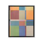 Linear Bauhaus Pattern 3. Framed Canvas Print Gallery Image 6