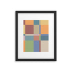 Linear Bauhaus Pattern 3. Framed Art Print Gallery Image 4