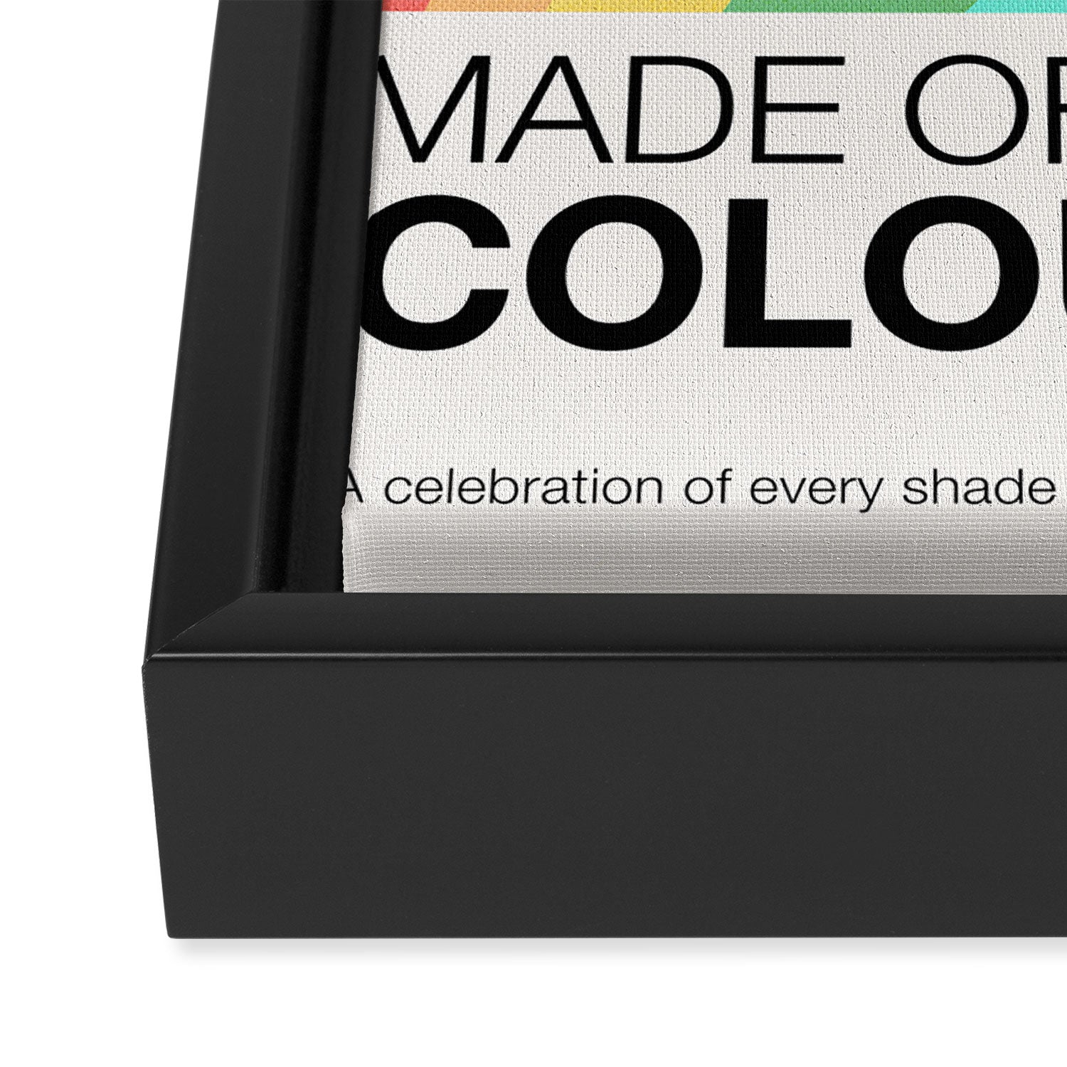 Made of colour - Pride Swatch Rainbow Framed Canvas Print Gallery Image 3
