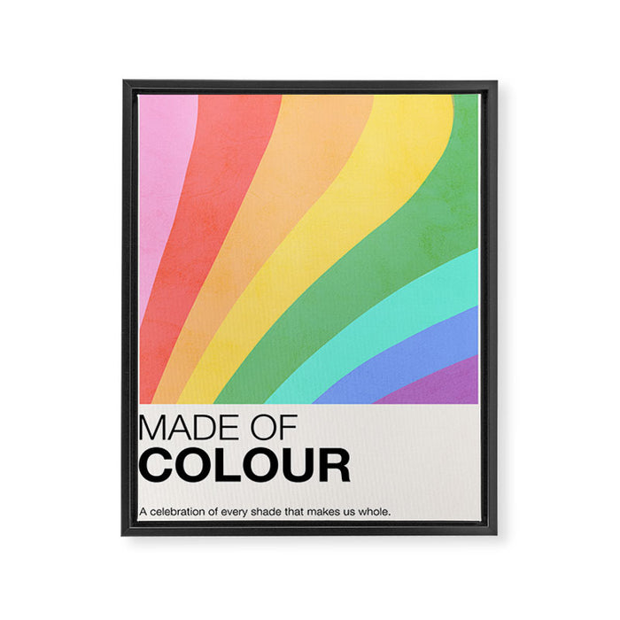 Made of colour - Pride Swatch Rainbow Framed Canvas Print Gallery Image 1