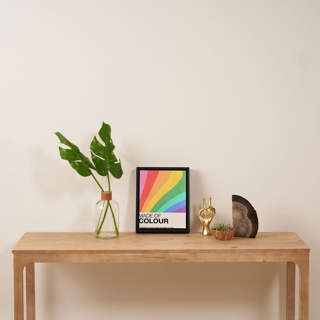 Made of colour - Pride Swatch Rainbow Framed Canvas Print Gallery Image 4