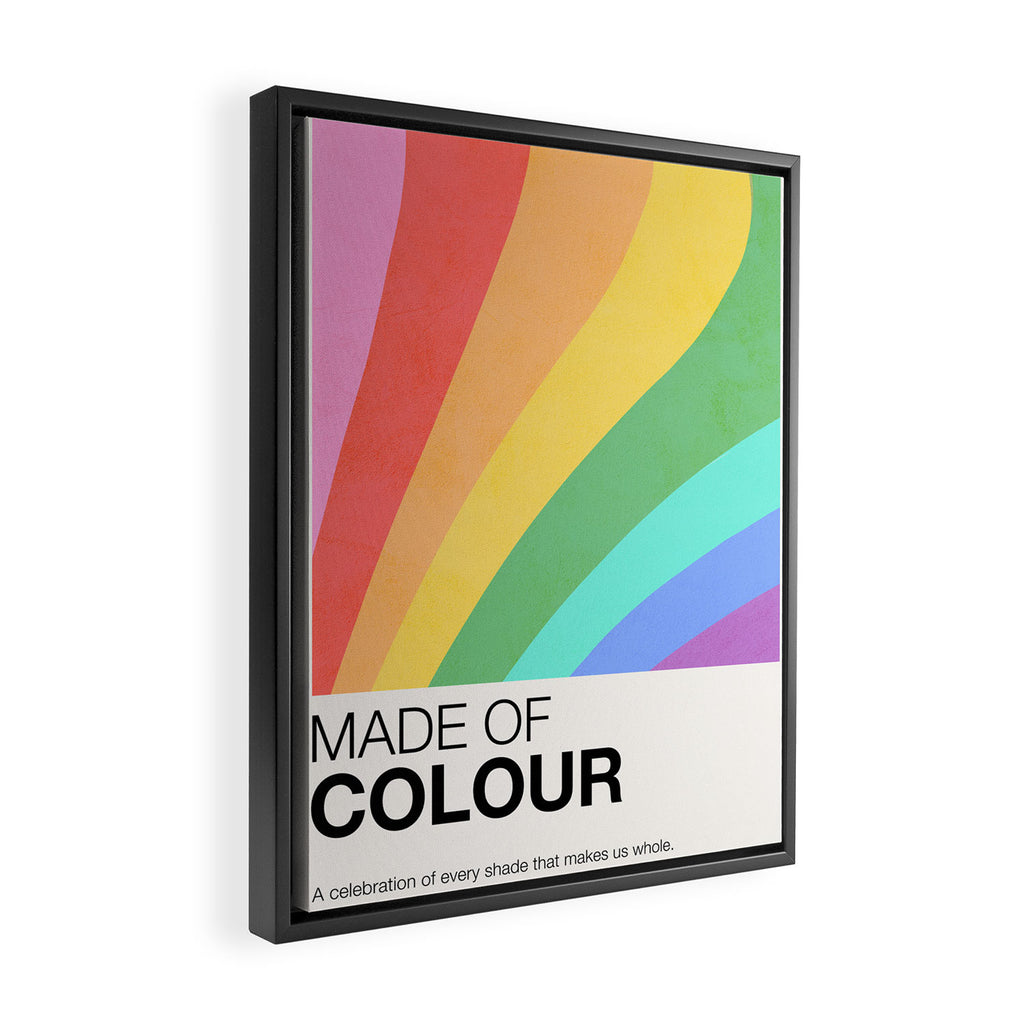 Made of colour - Pride Swatch Rainbow Framed Canvas Print Gallery Image 2
