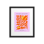 Matisse cut-outs - Pink & Orange Leaf on Sun Framed Art Print Gallery Image 5