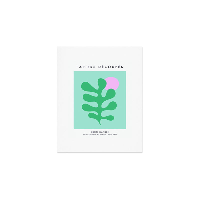 Matisse Poster 2. Leaf & Sun in Green & Pink Art Print Gallery Image 1