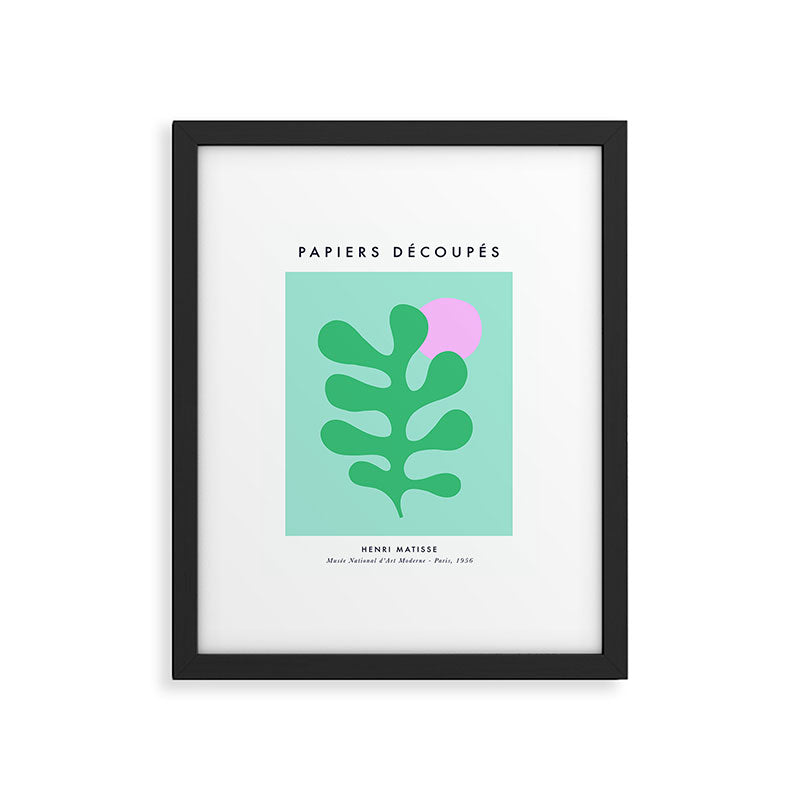 Matisse Poster 2. Leaf & Sun in Green & Pink Framed Art Print Gallery Image 5