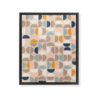 Mid Century Modern organic geometric pattern 1 Framed Canvas Print Gallery Image 8