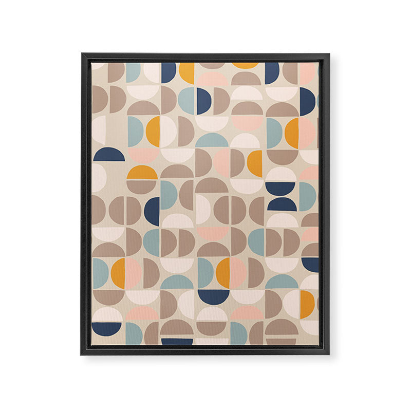 Mid Century Modern organic geometric pattern 1 Framed Canvas Print Gallery Image 8