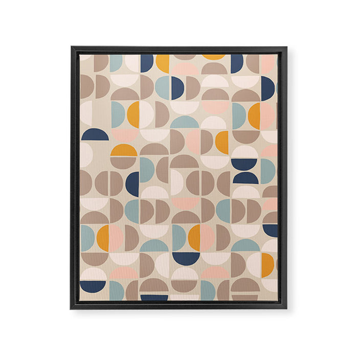 Mid Century Modern organic geometric pattern 1 Framed Canvas Print Gallery Image 1