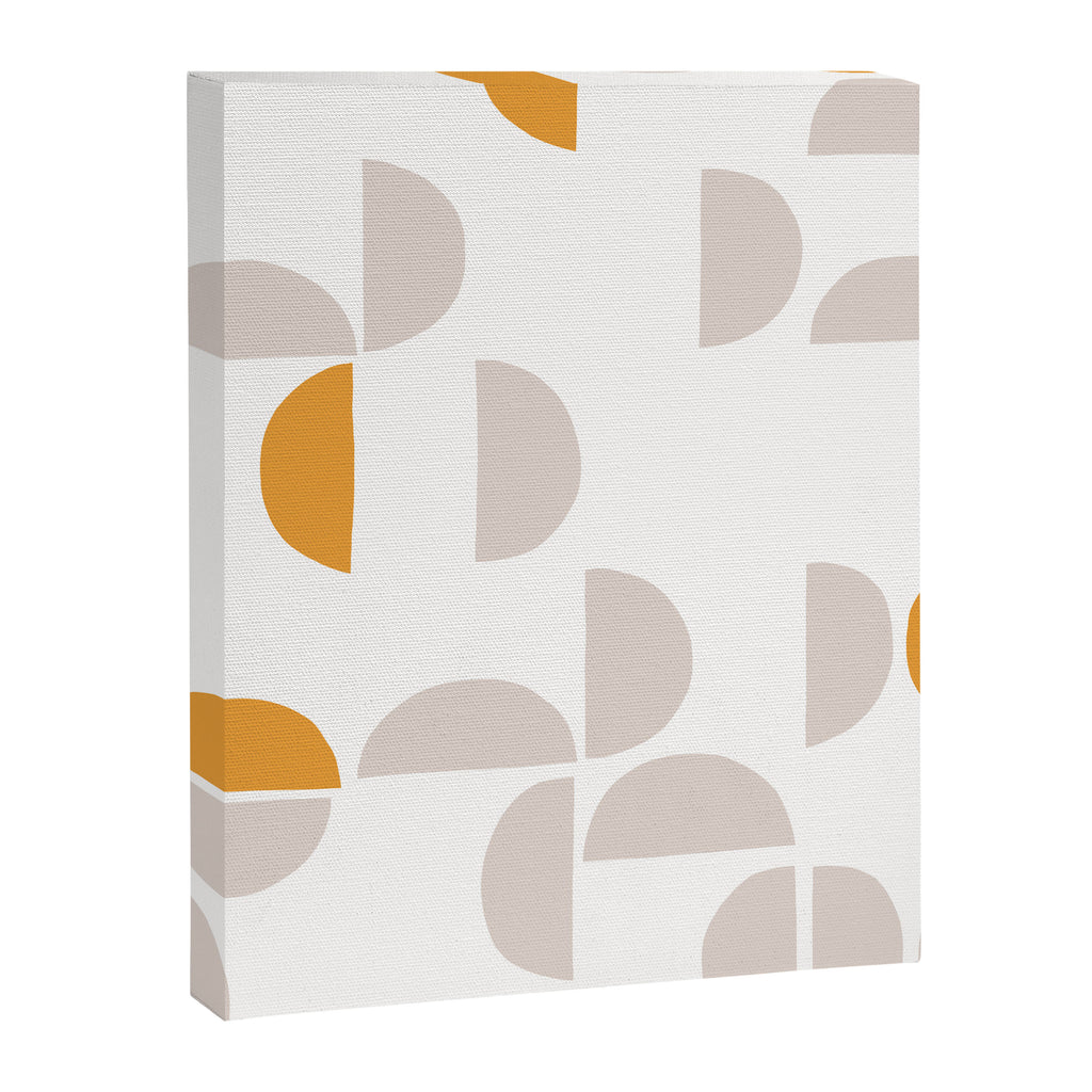 Mid Century Modern organic geometric snow pattern 7 Canvas Print Gallery Image 8