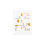 Mid Century Modern organic geometric snow pattern 7 Art Print Gallery Image 1
