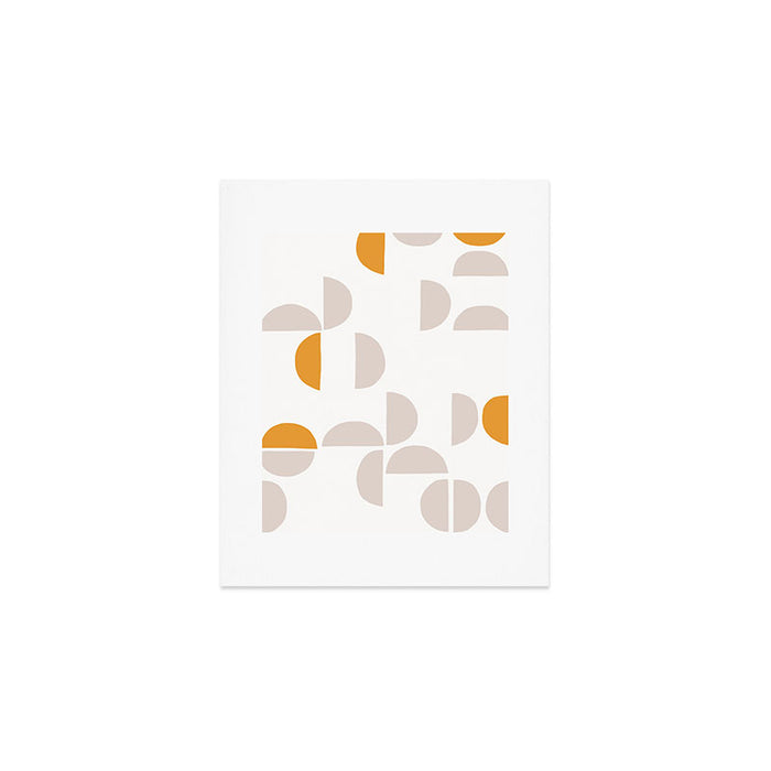 Mid Century Modern organic geometric snow pattern 7 Art Print Gallery Image 1