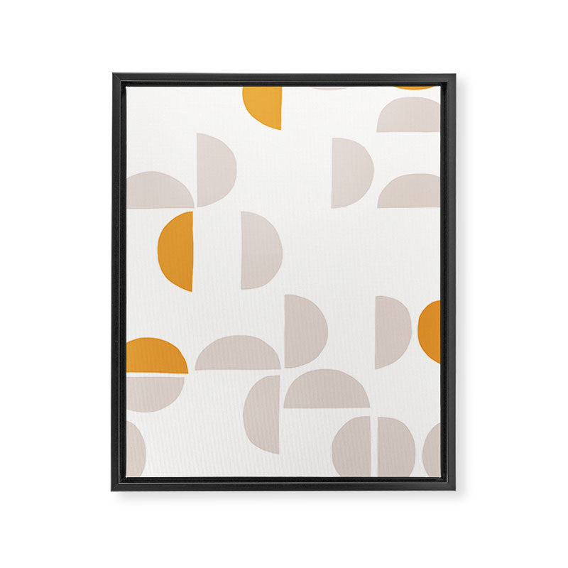 Mid Century Modern organic geometric snow pattern 7 Framed Canvas Print Gallery Image 8