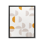 Mid Century Modern organic geometric snow pattern 7 Framed Canvas Print Gallery Image 8