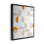 Mid Century Modern organic geometric snow pattern 7 Framed Canvas Print Gallery Image 2