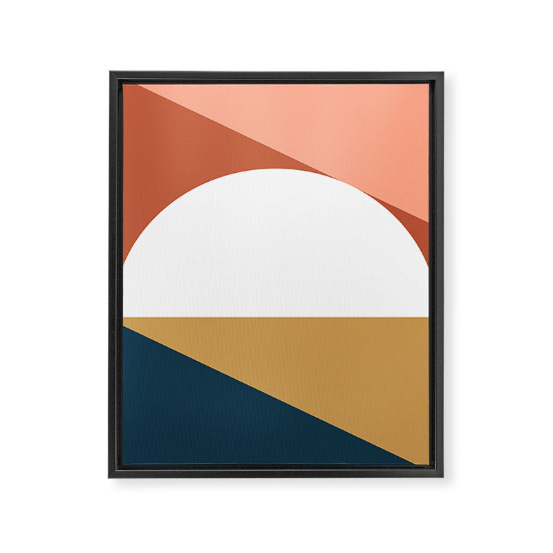 Mid Century Modern Sunset Nº1 Framed Canvas Print Gallery Image 6