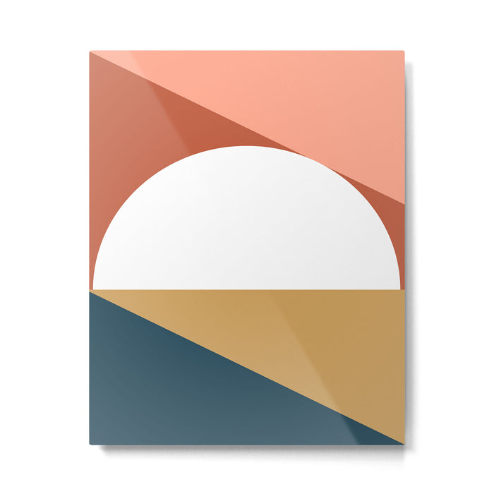 Mid Century Modern Sunset Nº1 Metal Print Gallery Image 1