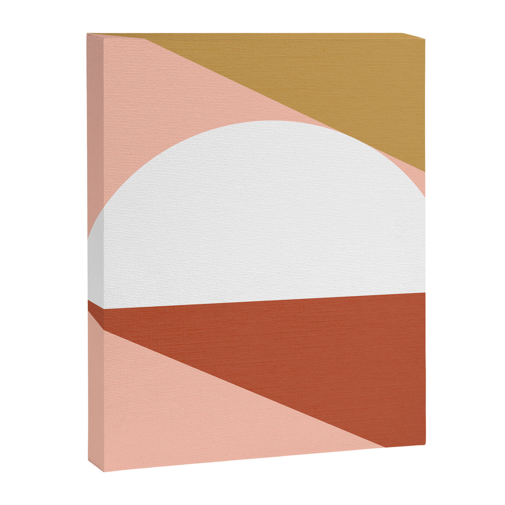 Mid Century Modern Sunset - Terracotta Peach Mustard Canvas Print Gallery Image 6