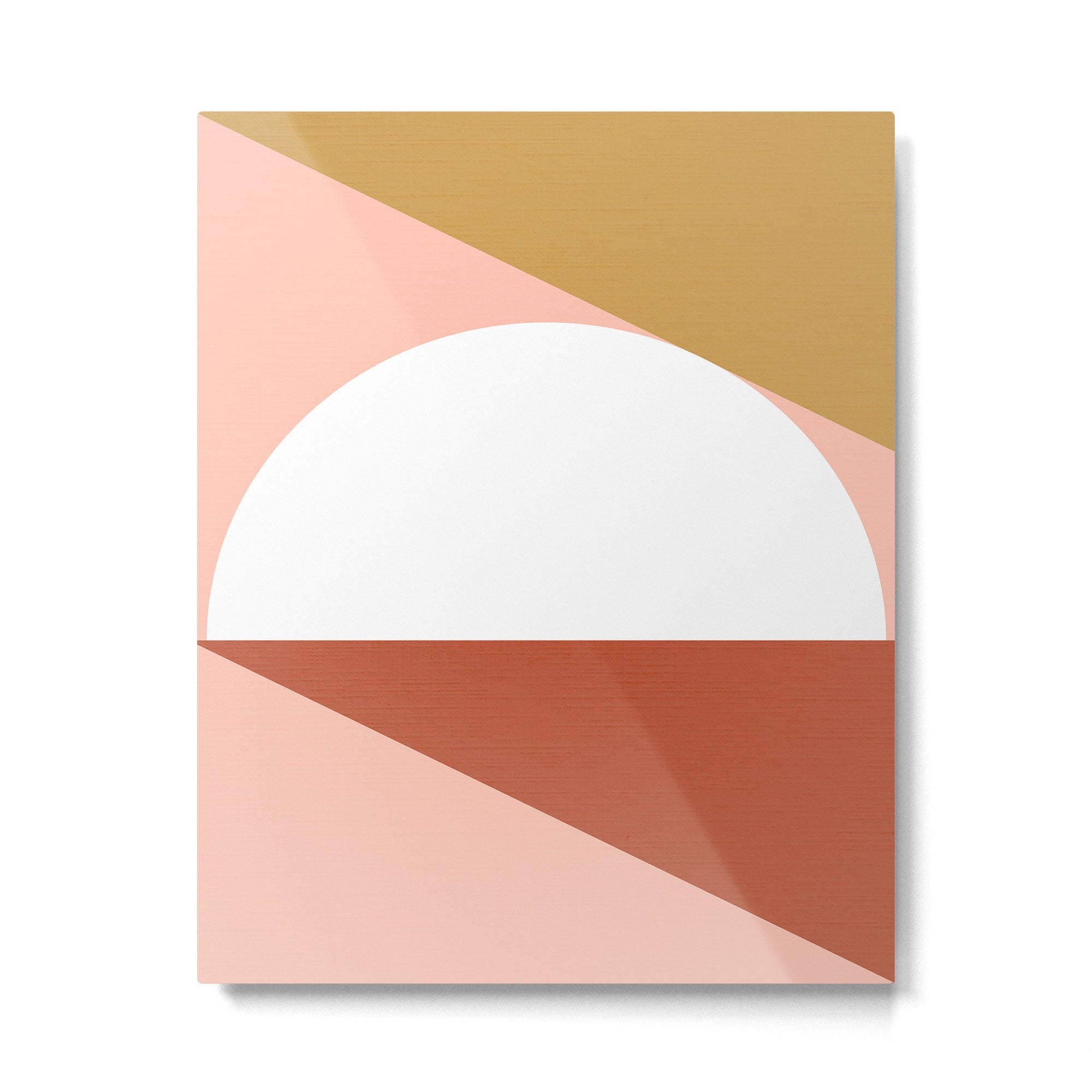 Mid Century Modern Sunset - Terracotta Peach Mustard Metal Print Gallery Image 4