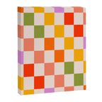 Mid Mod Colourful Sunny Check Pattern Canvas Print Gallery Image 6