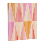 Mid Mod Deco Diamond Pattern 2. Peachy Canvas Print Gallery Image 6