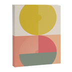 Mid Mod Geometry Abstract 2/2 Peach Fuzz Canvas Print Gallery Image 6