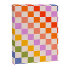 Mid Mod Rainbow Check pattern Canvas Print Gallery Image 6