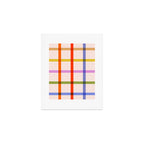 Mid Mod Rainbow Summer Gingham Check pattern Art Print Gallery Image 1