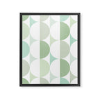 Mid-Mod geometric Sun and Moon tile - Sage Green Framed Canvas Print Gallery Image 6