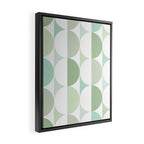 Mid-Mod geometric Sun and Moon tile - Sage Green Framed Canvas Print Gallery Image 2