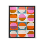 Mid-Mod Sun and Moon Pattern Collage Framed Canvas Print Gallery Image 6