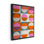 Mid-Mod Sun and Moon Pattern Collage Framed Canvas Print Gallery Image 2