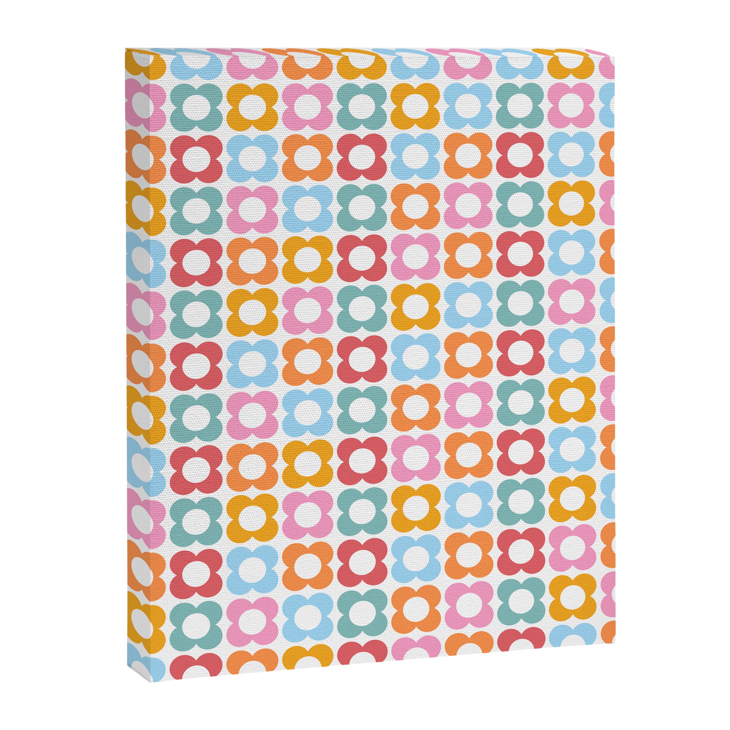 MINI DAISY FLOWER POWER PATTERN in candy PASTELS  Canvas Print Gallery Image 6